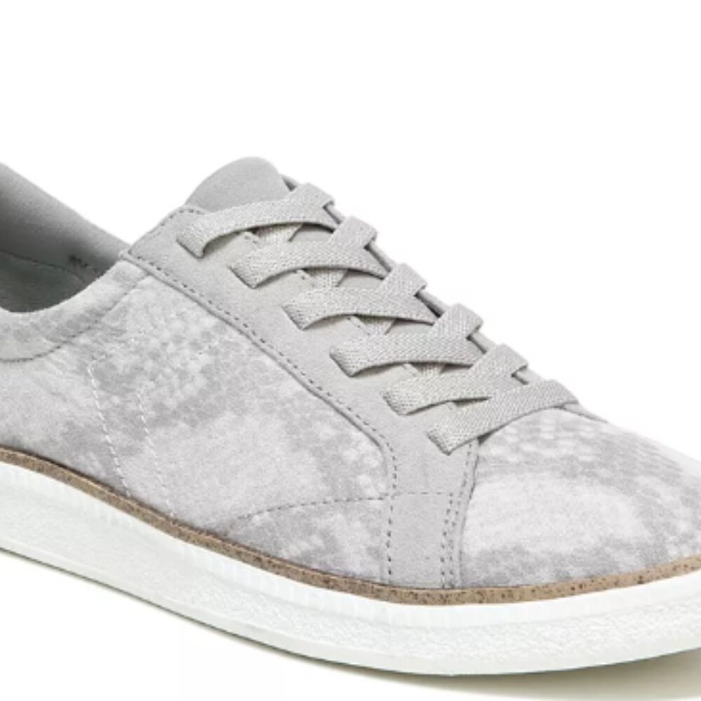 Dr. Scholls GREY SNAKE PRINT MICROFIBER seaside oxfords slip-on sneakers S 10.5